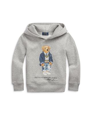 polo bear hoodie grey