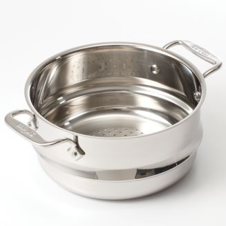 All-Clad Stainless Steel 3-Qt. Steamer with Lid + Reviews | Crate & Barrel