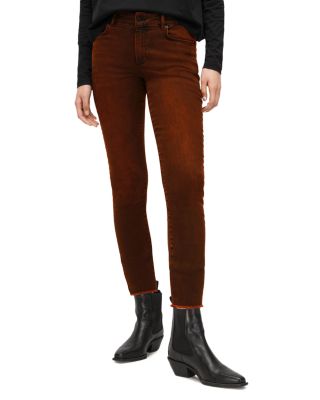 ALLSAINTS - Miller Size Me Skinny Jeans in Mustard Black