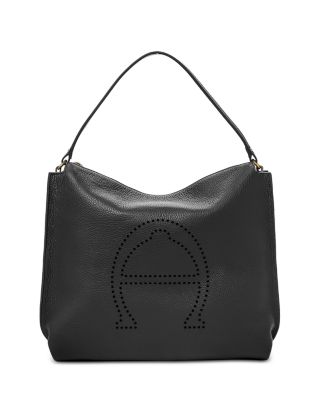 Etienne Aigner Stella Large Leather Hobo Bag In Black ModeSens