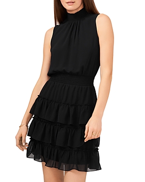 Shop 1.state Mock Neck Sleeveless Dress In Rich Black