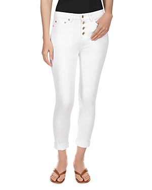 Michael Michael Kors Izzy Skinny Roll Hem Jeans in White
