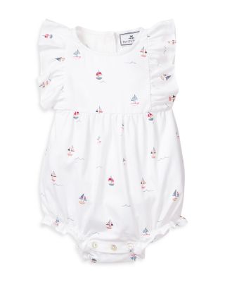 Petite Plume Girls' Bateau Ruffled Romper -Baby