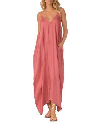 chinese dress ladies Elan White Aqua Stripe Deep V Neck Maxi Dress at Maria Vincent Boutique