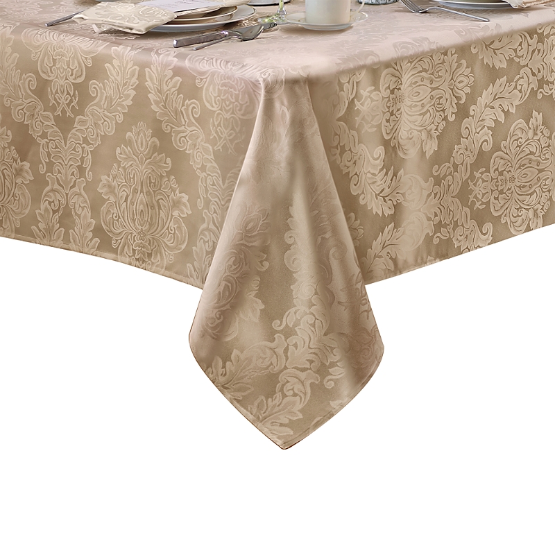 Elrene Home Fashions Elrene Barcelona Jacquard Damask Oblong Tablecloth, 102 X 60 In Brown