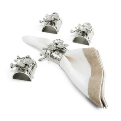 White Orchid Napkin Rings