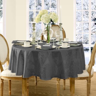 Barcelona Jacquard Damask Oval Tablecloth, 84" x 60"