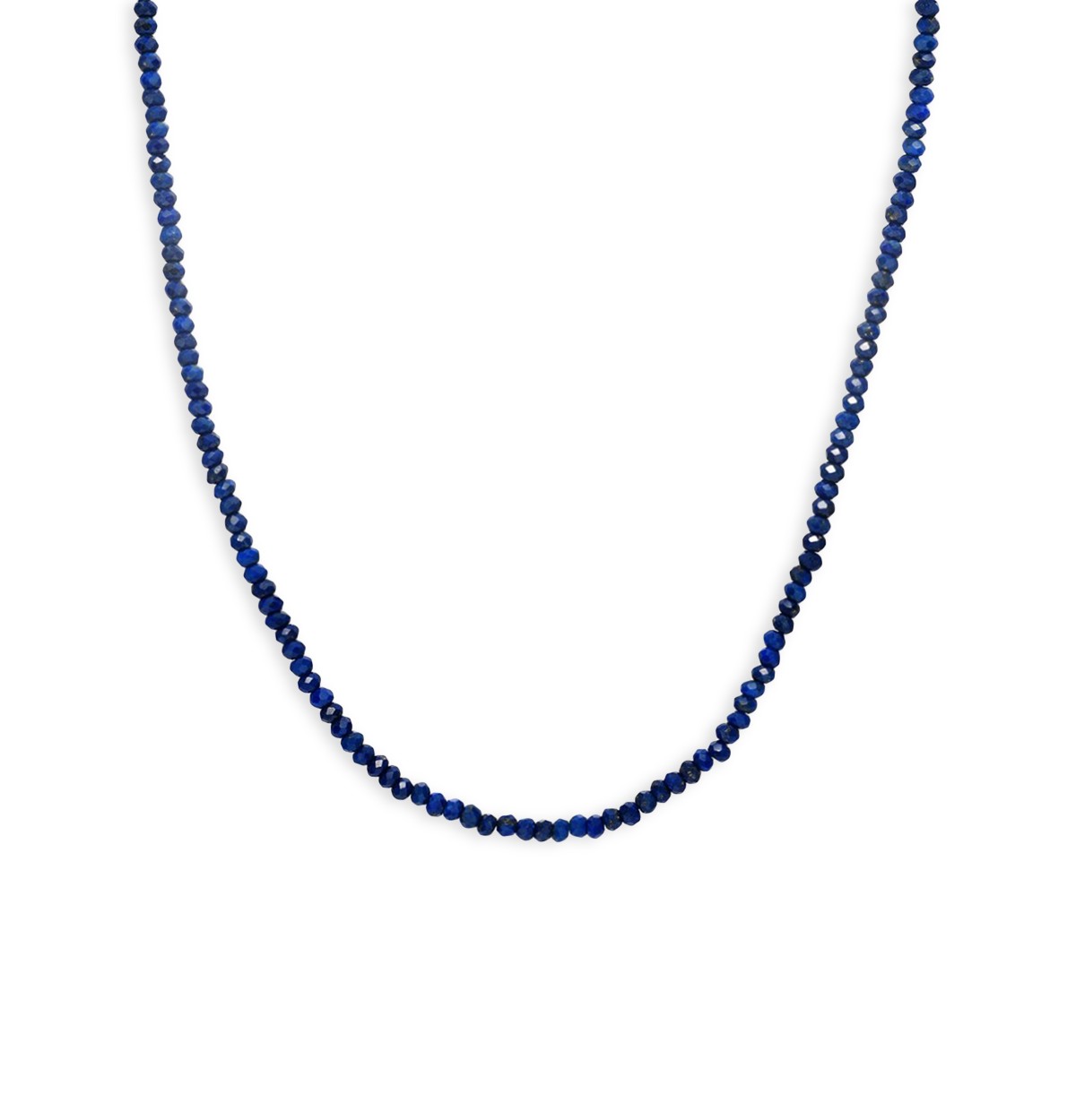14K Yellow Gold Lapis Lazuli Bead Collar Necklace, 14-16"