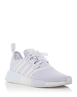Adidas Originals Women's Nmd_r1 Primeblue Knit Low Top Sneakers In Ftwwht/ftw