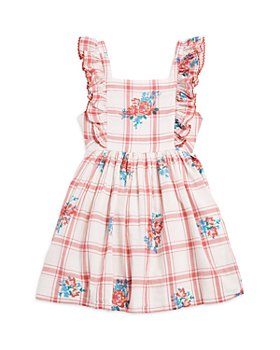 Ralph Lauren - Girls' Floral Check Print Pinafore Dress - Little Kid
