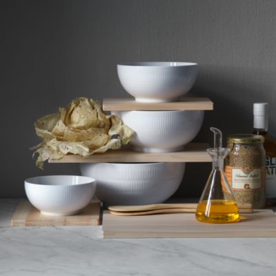White Fluted Plain Serving Bowl, 6"