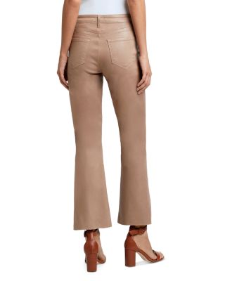 Kendra High Rise Cropped Flared Jeans in Cappuccino