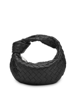 Bottega Veneta Teen Jodie Intrecciato Leather Hobo In Fire Nero