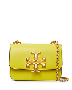Tory Burch Eleanor Small Convertible Shoulder Bag In Island Chartreuse/rolled Brass