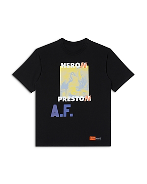 Heron Preston A.f. Authorized Short Sleeve Tee In Black Lemon