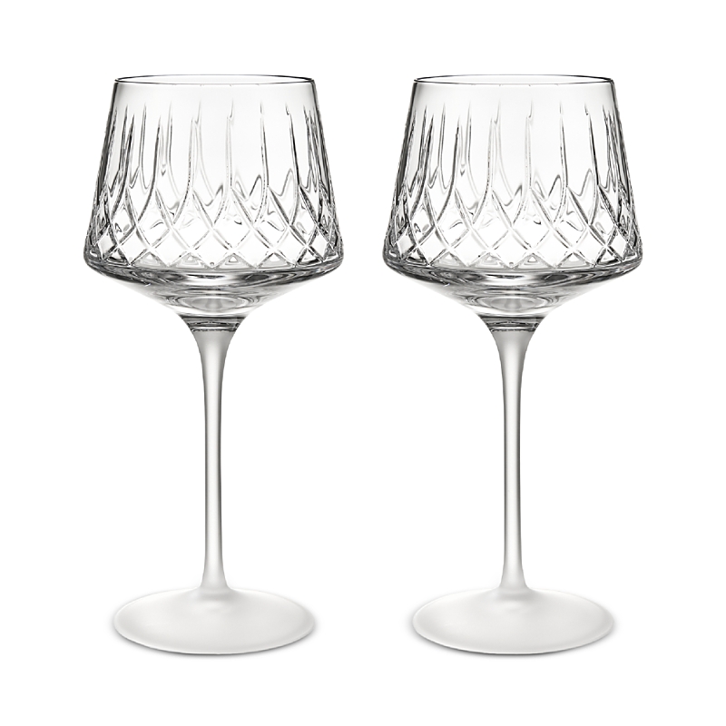 Waterford Lismore Arcus Crystal Wine Glasses Set Of Two In Clear