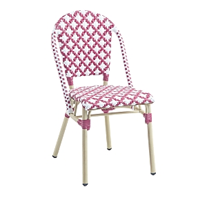 Sparrow & Wren Quade Faux Rattan Outdoor Dining Chairs, Set Of 2 In Pink