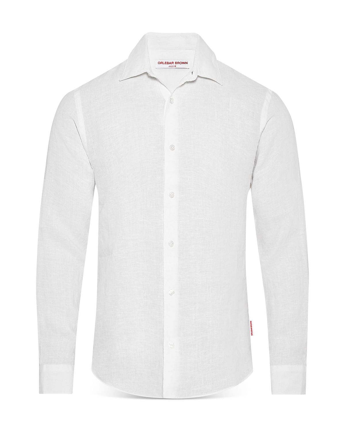 Orlebar Brown Giles Linen Textured Tailored Fit Button Down Shirt