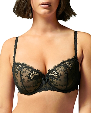 Simone Perele Wish Lace Demi Cup Full-figure Bra In Black