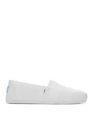Toms Women's Classic Alpargata Glimmer Canvas Flats In White