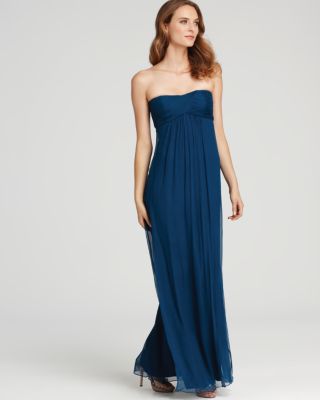 Amsale - Strapless Empire Gown