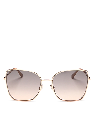 Jimmy Choo Women's Square Sunglasses, 59mm In Rose Gold/pink
