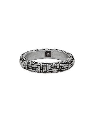 John Varvatos - Men's Sterling Silver Artisan Engraved Band