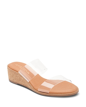 ANDRE ASSOUS WOMEN'S GWENN SLIP ON WEDGE SANDALS