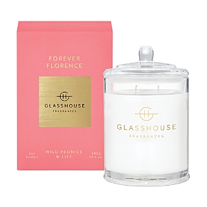 Shop Glasshouse Fragrances Forever Florence 13.4 oz Triple Scented Candle In Pink