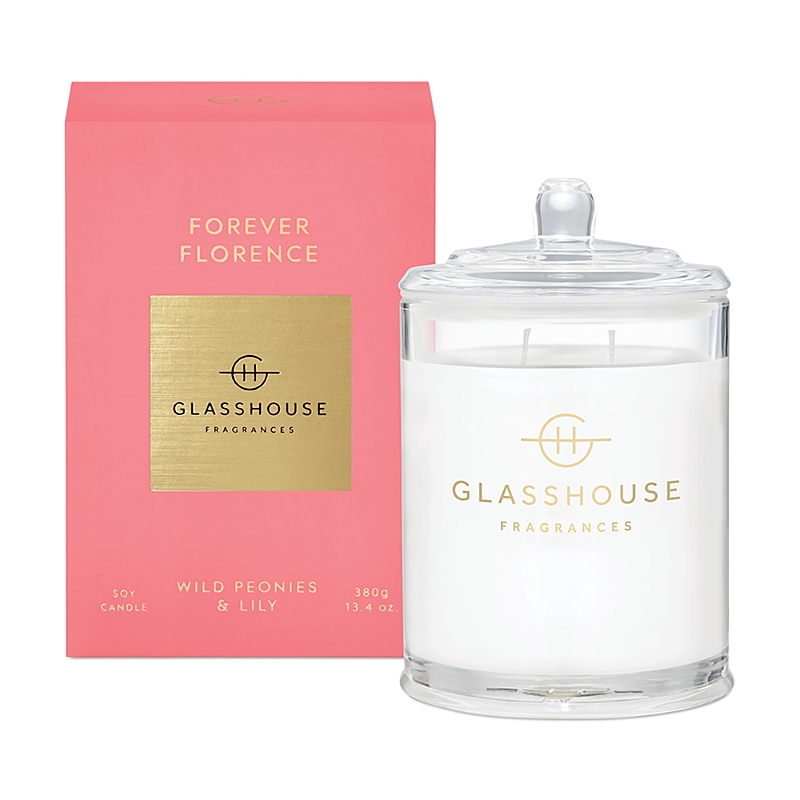 Glasshouse Fragrances 13.4 Oz. Forever Florence Scented Candle In Pink