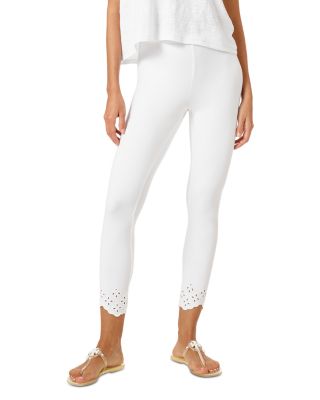 HUE Eyelet Embroidered Hem Skimmer Leggings Bloomingdale s