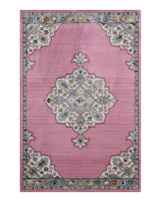 Lr Home Opulent Blushing Traditional Medallion Area Rug, 5' x 7'6