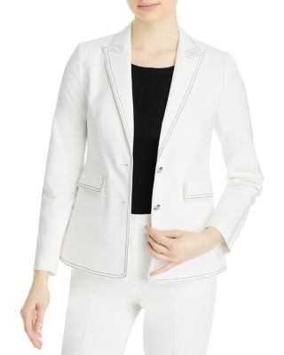 tahari white jacket