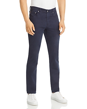 Ag Everett Straight Fit Twill Trousers In New Navy