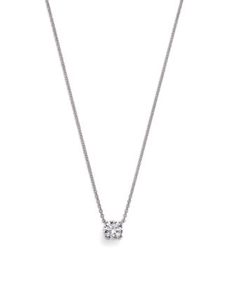 Bloomingdale's Fine Collection - Certified Diamond Solitaire Pendant Necklace in 14K White Gold featuring diamonds with the De Beers Code of Origin, 0.60 ct. t.w. - Exclusive