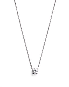 Bloomingdale's - Certified Diamond Solitaire Pendant Necklace in 14K White Gold featuring diamonds with the De Beers Code of Origin, 0.60 ct. t.w. - 100% Exclusive