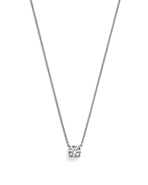 Bloomingdale's Certified Diamond Solitaire Pendant Necklace In 14k White Gold Featuring Diamonds With The De Beers 