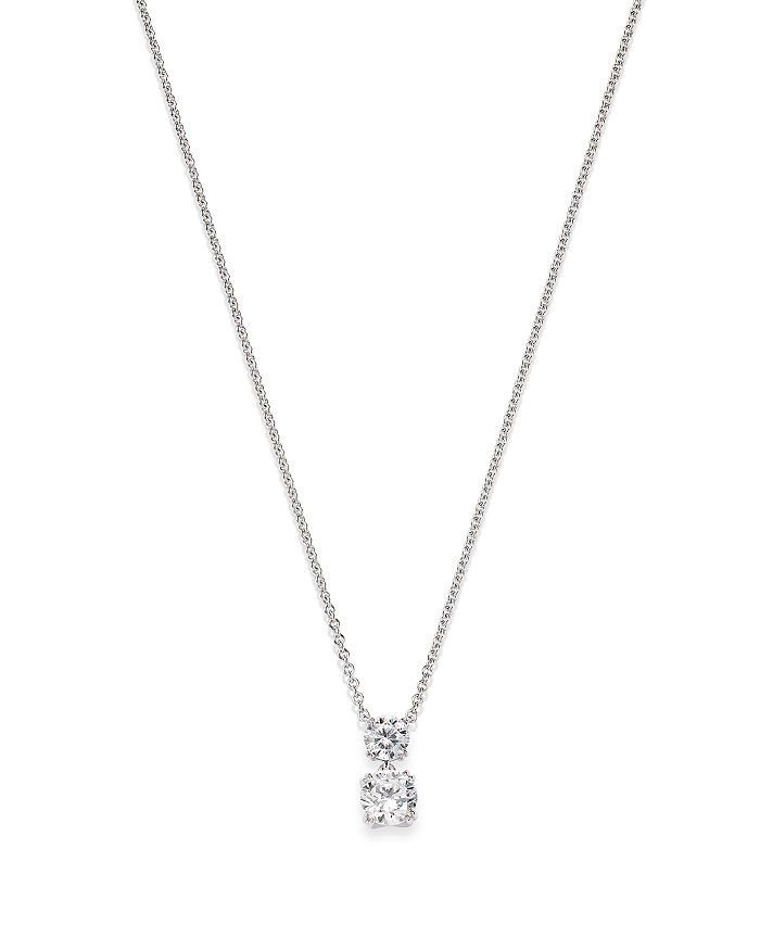 Bloomingdale's Certified Diamond Double Pendant Necklace in 14K White ...