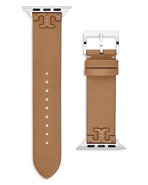 Tory Burch The Mcgraw Apple Watch Strap In Light Brown