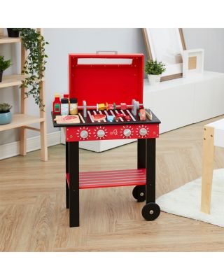 Kids Little Help Wood Backyard BBQ Red Play Kitchen - Ages 3+