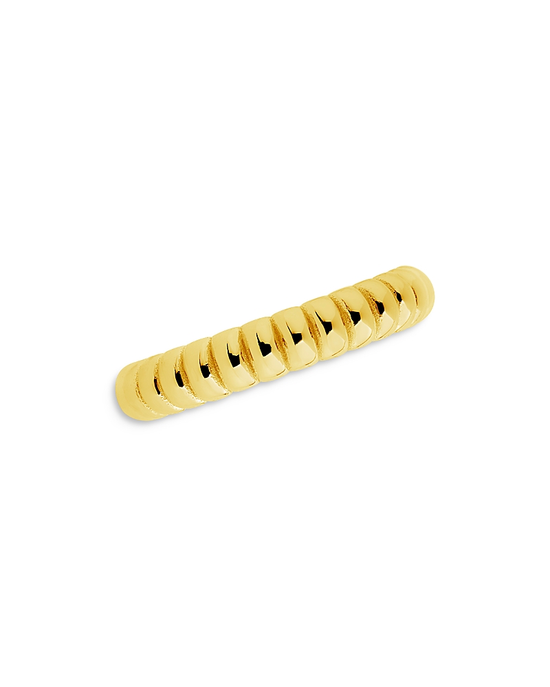 Sterling Forever 14k Over Silver Bubble Band Ring In Gold