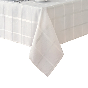 Elrene Home Fashions Elrene Elegance Plaid Jacquard Tablecloth, 60 X 144 In White