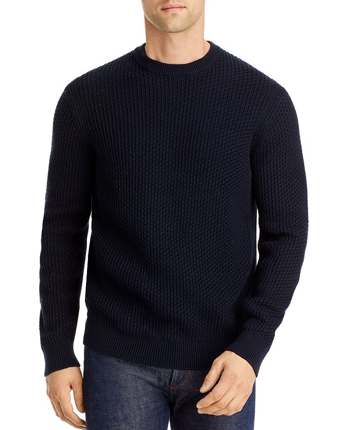 Vince Cotton Arrow Stitch Regular Fit Crewneck Sweater
