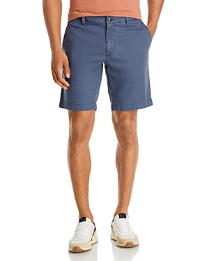 Faherty Island Life Organic Cotton Stretch Washed Regular Fit Chino Shorts In Vintage Navy