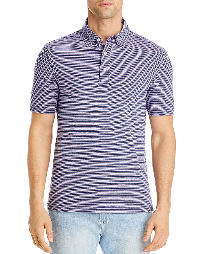 Faherty Movement Stretch Stripe Regular Fit Polo Shirt | Bloomingdale's