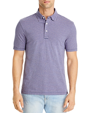 Faherty Movement Stretch Stripe Regular Fit Polo Shirt In Dusk Sea Stripe