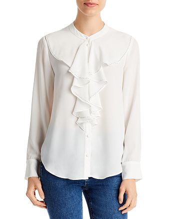 VINCE CAMUTO Ruffled Blouse | Bloomingdale's