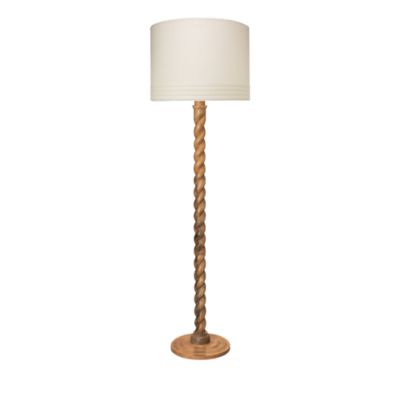 Barley Twist Floor Lamp, Natural Mango Wood