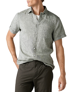 Rodd & Gunn Ellerslie Linen Textured Classic Fit Button-up Shirt In Sage