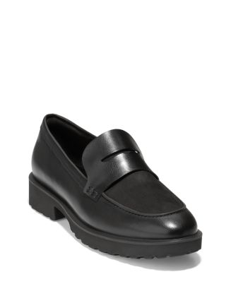 Cole Haan Women's Newburg Slip On Lug Sole Penny Loafer Flats